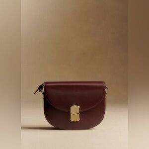 BNWT Sézane Claude Bag in Gloss Burgundy